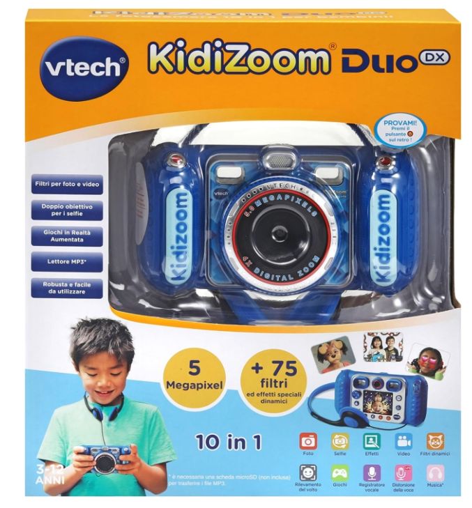 VTech Kidizoom Duo DX Blu, Macchina Fotografica per Bambini