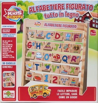 Alfabetiere Figurato in Legno