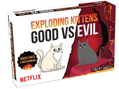 Asmodee - Exploding Kittens Good vs Evil, Gioco da Tavolo, 7+ Anni, 2-5 Giocatori, Edizione in Italiano