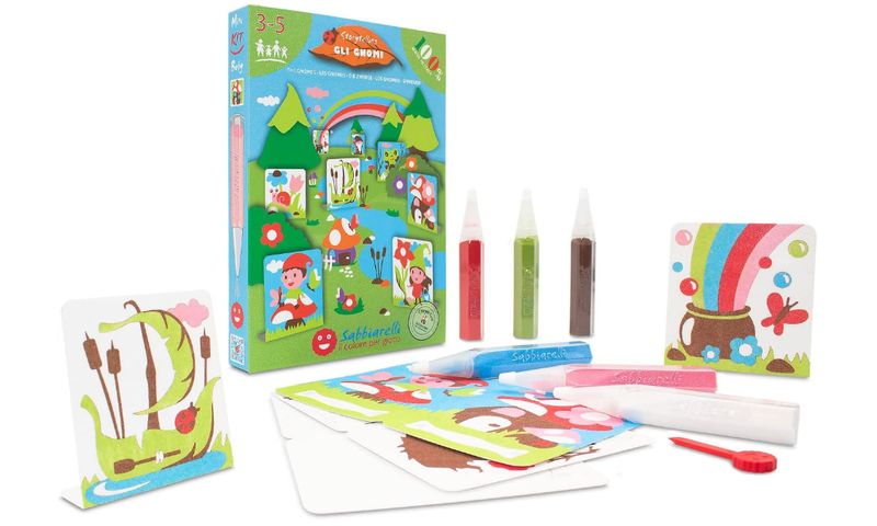 Sabbiarelli Sand-it For Fun - Kit Gli gnomi - Set Lavoretti Creativi: Colora con la Sabbia