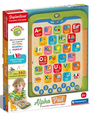 Clementoni Sapientino Alpha Pad in Legno Tablet
