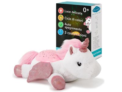 Cloud b  Unicorno Luce Notturna calmante con proiettore di stelle