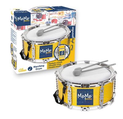 Meme Music Tamburo Grande con tracolla con Doppia Membrana