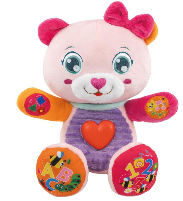 Clementoni- Betta Dolce Orsetto Peluche parlante interattivo-Gioco educativo Prima Infanzia, 6 Mesi+