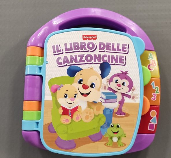 FISHER PRICE- LIBRO DELLE CANZONCINE RIDI E IMPARA, IMPARARE PAROLE, LETTERE E NUMERI, BAMBINI DAI 6 MESI