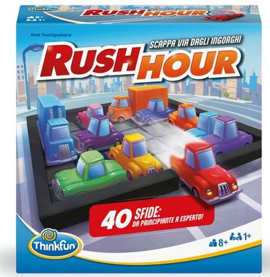 ThinkFun - Rush Hour, Scappa Dagli Ingorghi, Gioco da Tavolo, 1+ Giocatori Versione Italiana ThinkFun - Rush Hour, Scappa Dagli Ingorghi, Gioco da Tavolo, 1+ Giocatori Versione Italiana