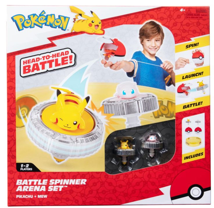 Pokémon Battle Spinner Arena Set - Due Battle Spinners con due Poké Ball Spinner Lanciatori e Battle Arena