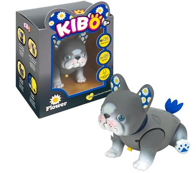 Rocco Giocattoli Kibo Flower, Bulldog Francese Interattivo, per Bambini dai 5 anni in su, Due Modalià di Gioco