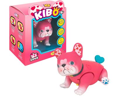 Rocco Giocattoli Kibo Love, Bulldog Francese Interattivo, per Bambini dai 5 anni in su, Due Modalià di Gioco