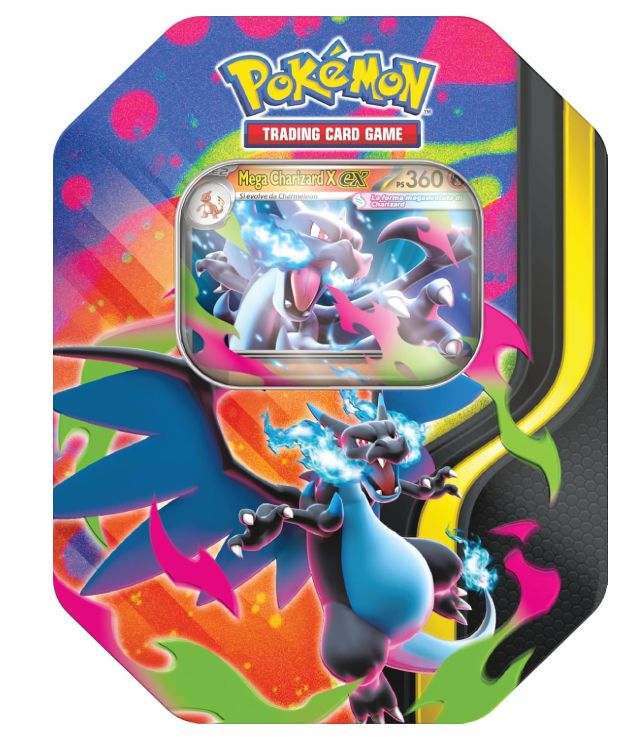 Pokémon: scatola da collezione Mega Charizard/Mega Charizard X-ex del GCC Pokémon (quattro buste di espansione e una carta promozionale olografica), Edizione in Italiano