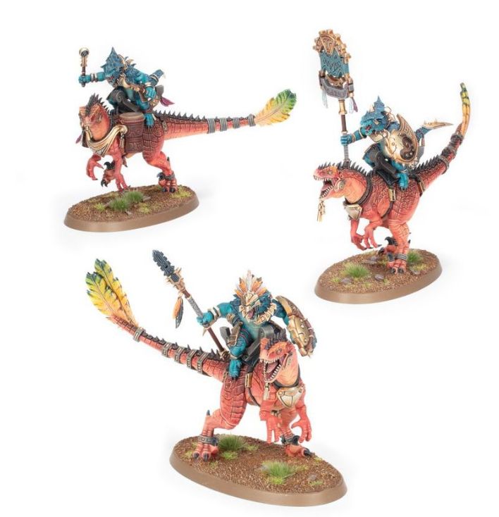 Warhammer Age of Sigmar Lancieri su Aggradonte Seraphon Aggradon Lancers