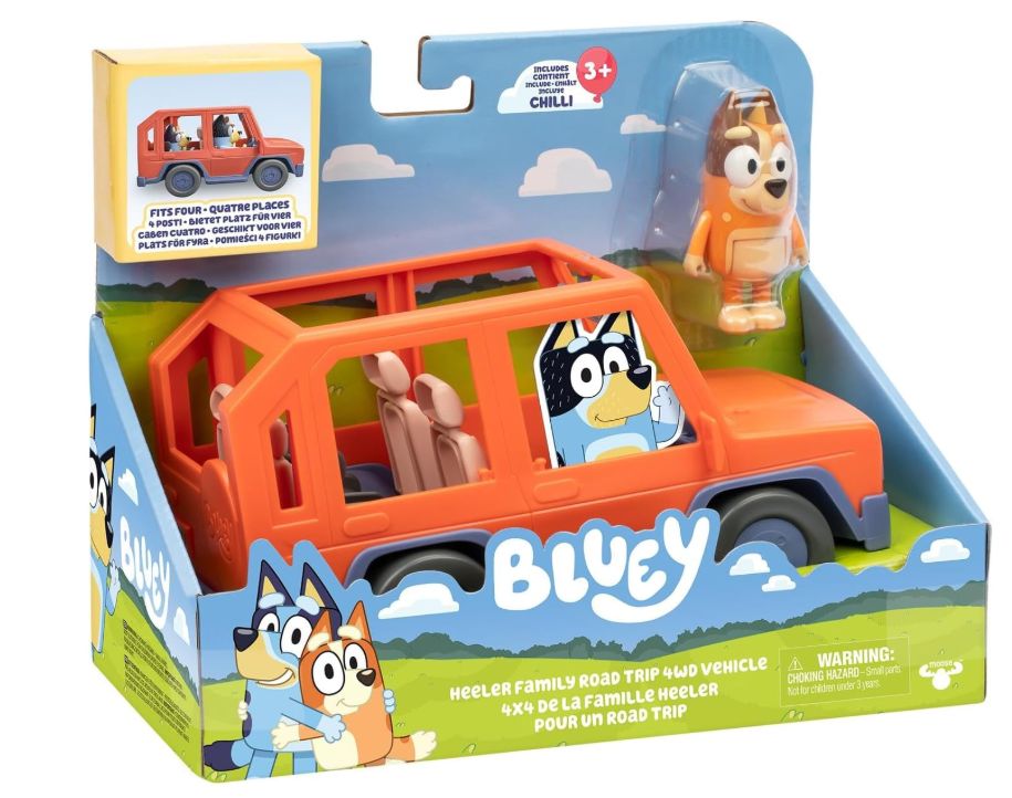 Rocco Giocattoli | Jeep Con Chilli - Playset di Bluey, Veicolo a spinta con personaggio Rocco Giocattoli | Jeep Con Chilli - Playset di Bluey, Veicolo a spinta con personaggio