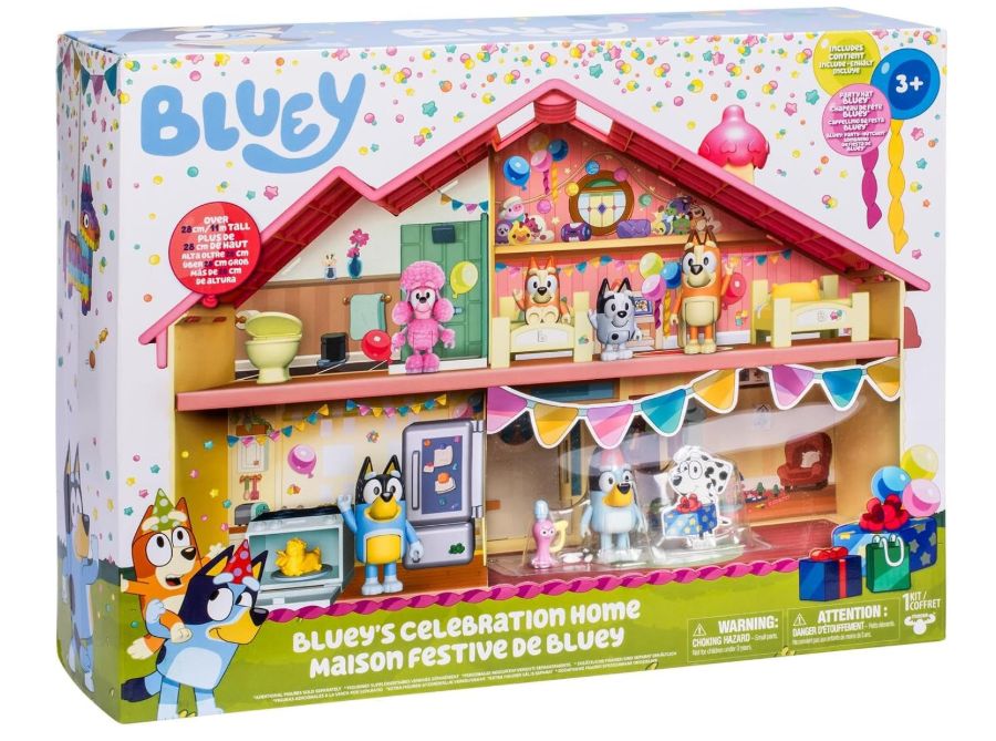 Rocco Giocattoli | Celebration Home di Bluey - il Playset della casa delle Feste di Bluey con Action Figures accessori e adesivi Rocco Giocattoli | Celebration Home di Bluey - il Playset della casa delle Feste di Bluey con Action Figures accessori e adesivi