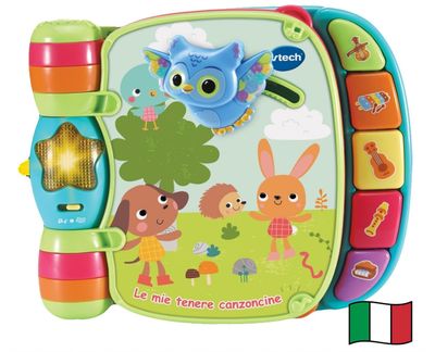 VTech Il Mio Primo Libro Interattivo - Le Mie Tenere Canzoncine, Libro Interattivo per Neonati con Animali in Rilievo, 6 Canzoncine per Bambini, Lingua Italiana, Batterie Incluse VTech Il Mio Primo Libro Interattivo - Le Mie Tenere Canzoncine, Libro Interattivo per Neonati con Animali in Rilievo, 6 Canzoncine per Bambini, Lingua Italiana, Batterie Incluse