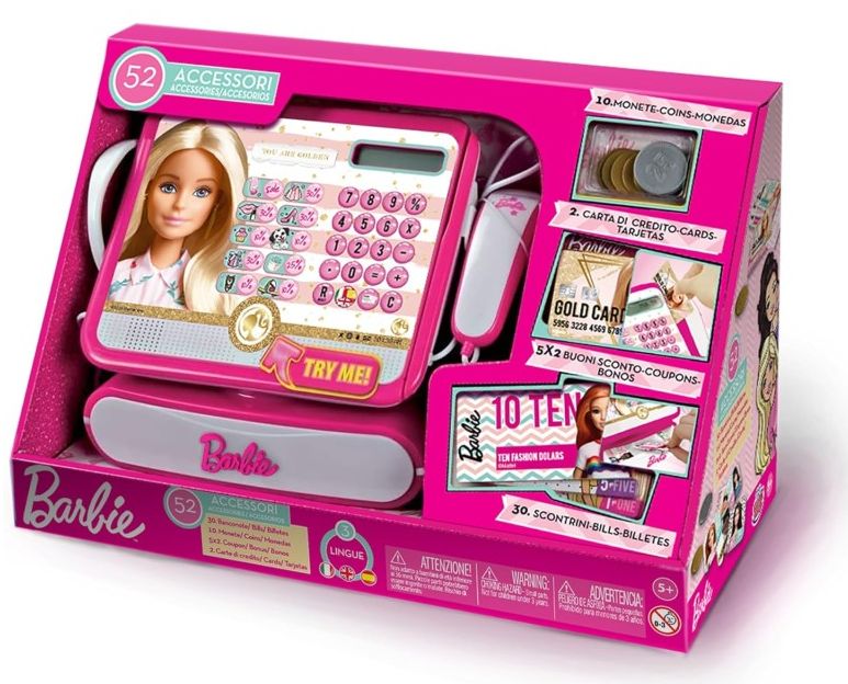 Barbie registratore di cassa fashion con 52 accessori