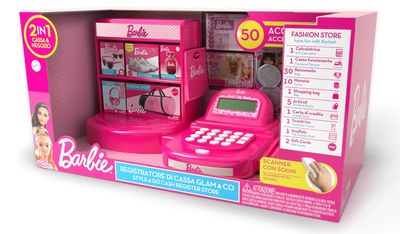 Barbie Registratore di Cassa 2 in 1 con 50 accessori Barbie Registratore di Cassa 2 in 1 con 50 accessori
