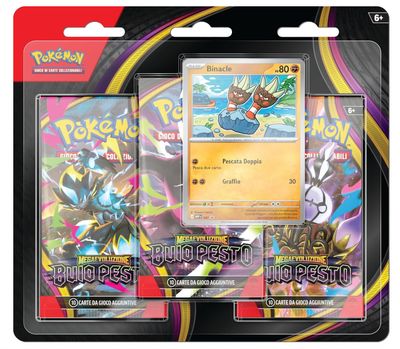 Pokémon: confezione da tre buste dell’espansione Megaevoluzione - Buio Pesto del GCC Pokémon (1 carta promozionale olografica e 3 buste di espansione), Edizione in Italiano