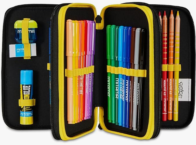 SEVEN ASTUCCIO 3 SCOMPARTI POKEMON COMPLETO DI TUTTO