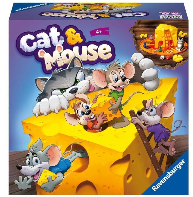 Ravensburger - Cat&Mouse, Gioco da tavolo bambini 4+, 2-4 giocatori