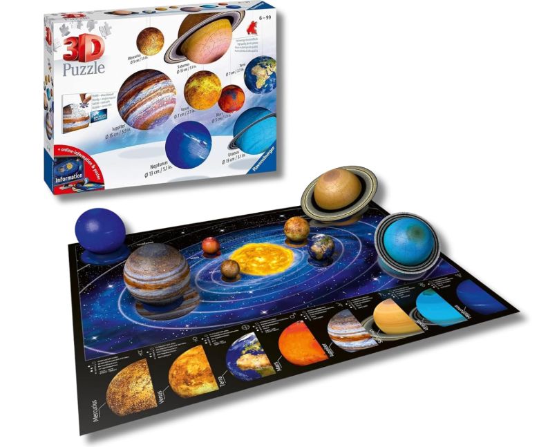 Ravensburger - Puzzle 3D Sistema Solare 522 pezzi, Puzzle 6+ anni