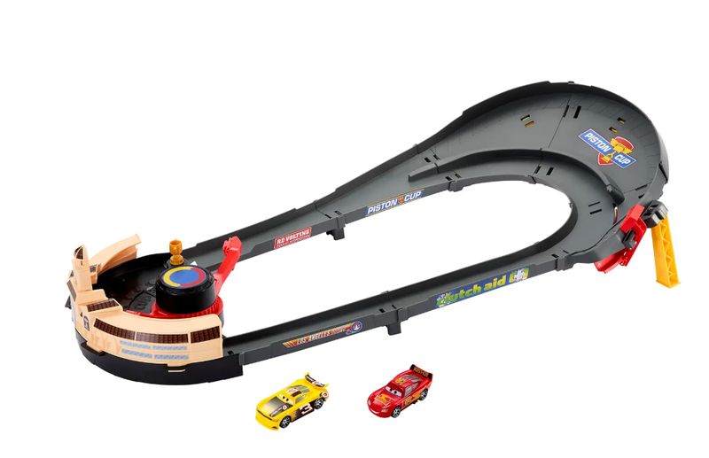 Mattel Nascar Pista Cars con due Macchine Incluse
