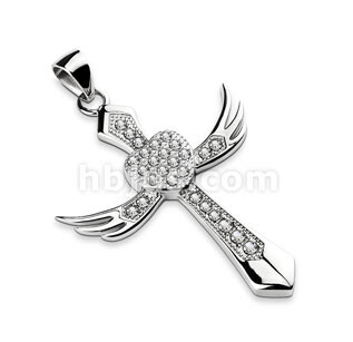 Sons, Angel Wing Cross Necklace