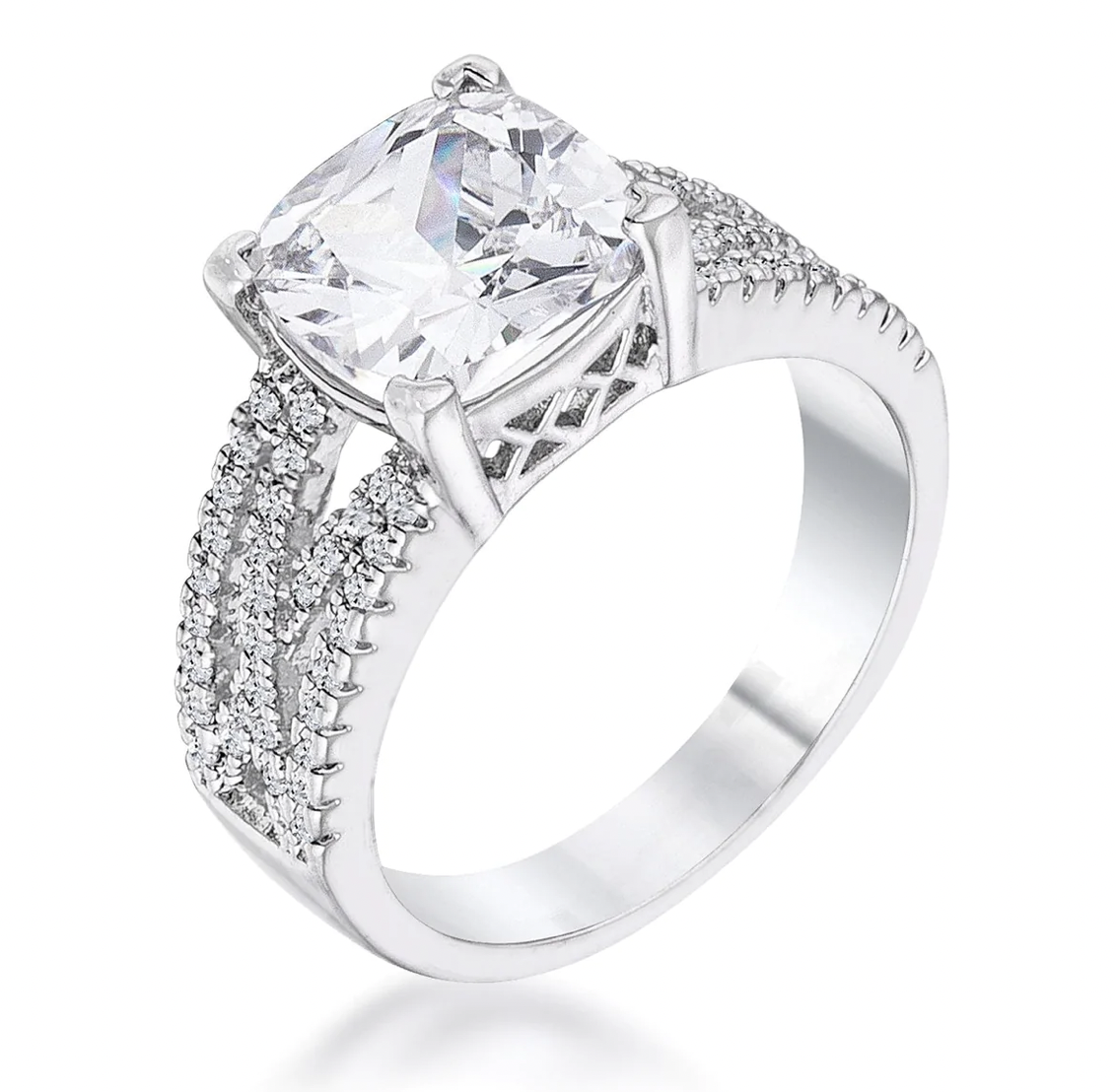 Classic Bridal Micro Pave Ring