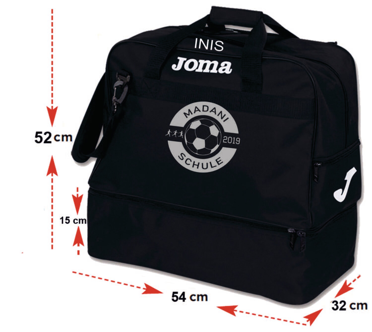 Joma Sporttasche Training  Fussballschule inkl. Logo