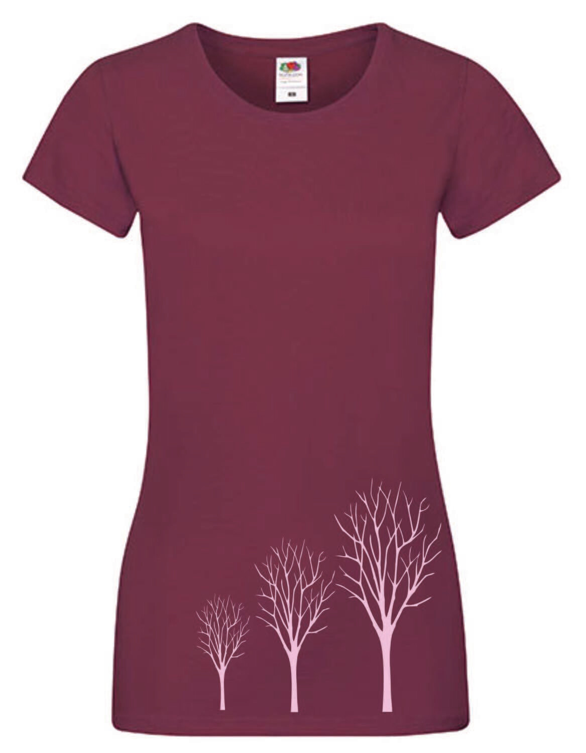 Ladies Sofspun® T mit rosa Print