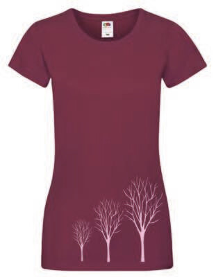 Ladies Sofspun® T mit rosa Print