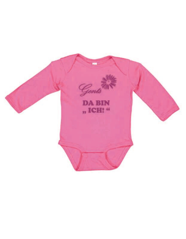 Rabbit Skins Infant Fine Jersey Long Sleeve Bodysuit mit Druck