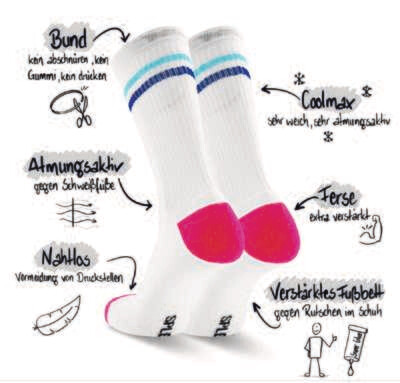 Splends Tennissocke Classic Spin White
