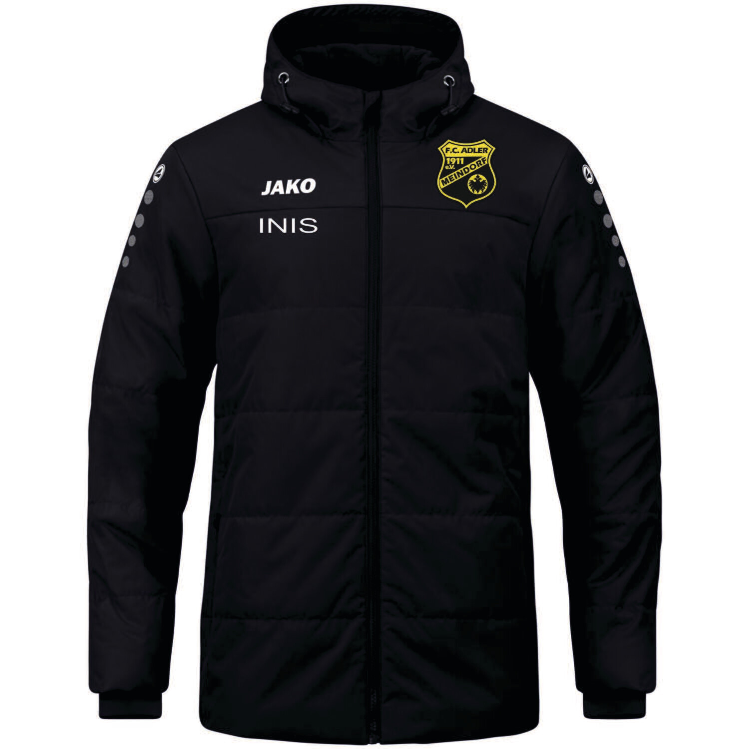 Coachjacke Team mit Kapuze und Adler Logo