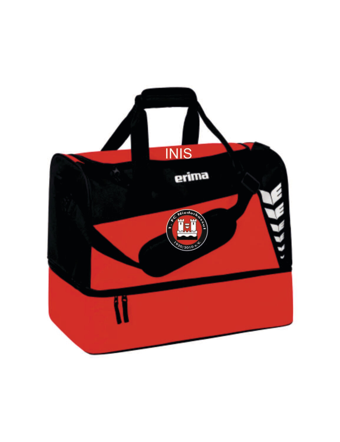 SIX WINGS SPORTTASCHE MIT BODENFACH inkl. FCN Logo, Größe: S - 35 Liter