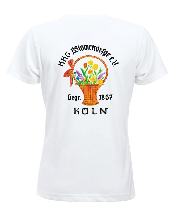 Blomekörfge Damen T-Shirt inkl. Druck vorne und hinten