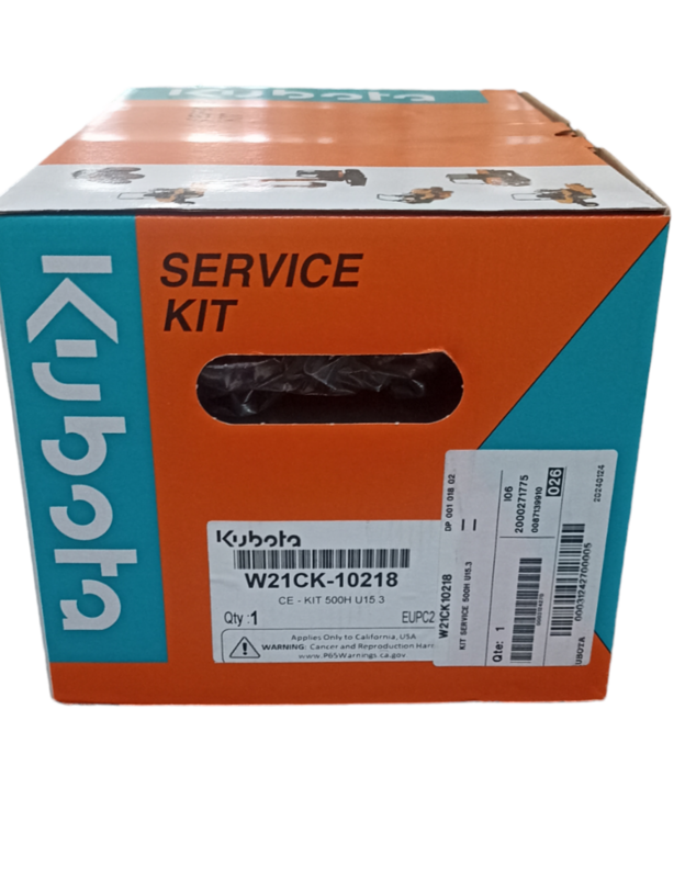 KIT SERVICE KUBOTA 500 ORE PER ESCAVATORE U15.3