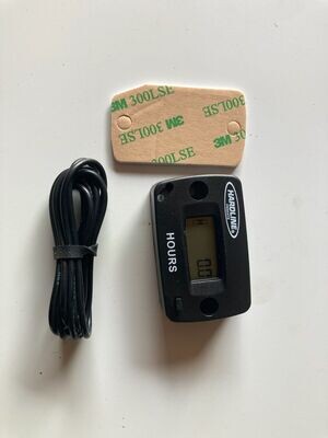 Aftermarket Hour Meter connects to plug wire and works on any machine. This aftermarket hour meter connects to plug wire and works on any machine.