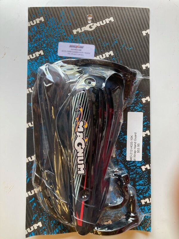 Magnum Accel Plus Full Wrap Hand Guards, Black with Shorty Aluminum Mtg. Brakets
