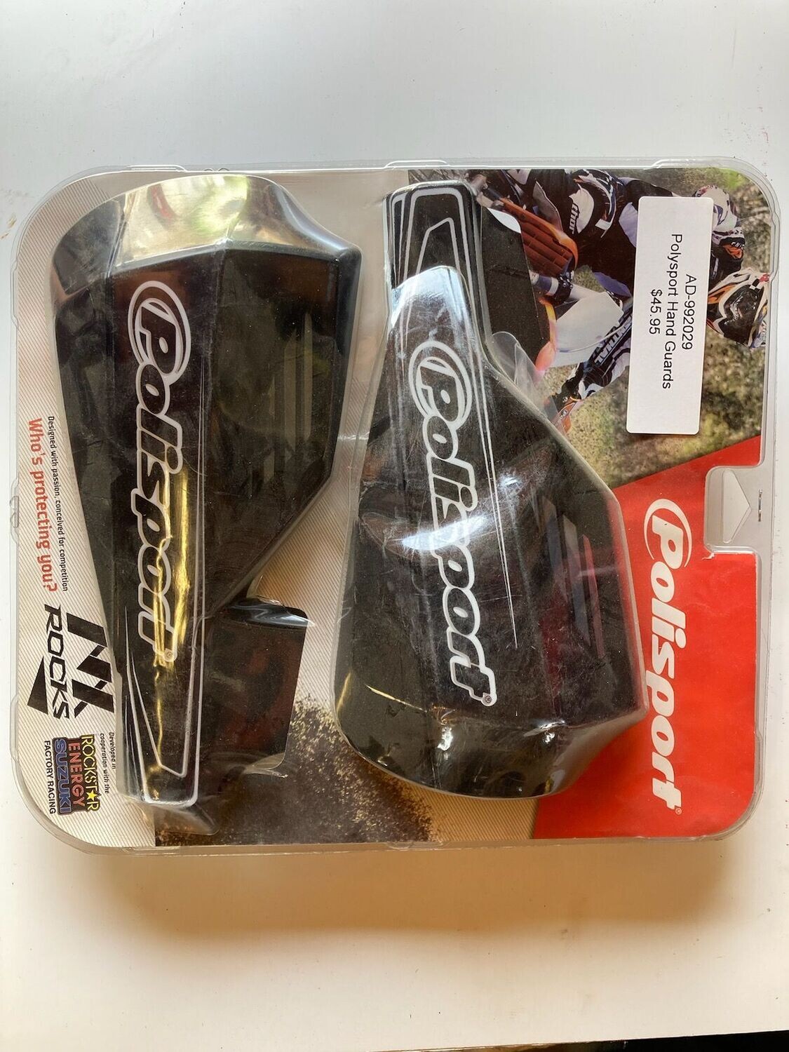 Polisport MX Rocks Hand Guards, Black with Mtg. Brackets