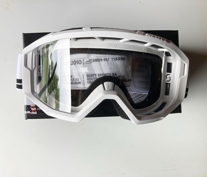 Scott Primal Goggles, White/Black, Clear Lens