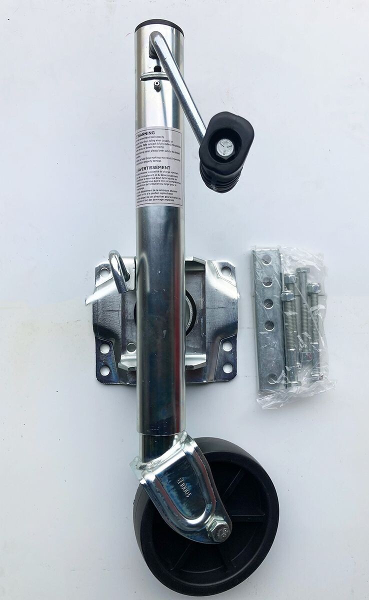 1000# Bolt-On Swivel Tongue Jack with Wheel.