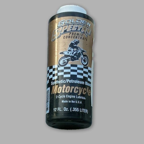 Spectro 2 Stroke Premix Oil, Simply mix one 12 oz bottle w/5 gallons of gas for 50-1 ratio.