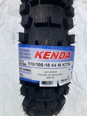 Kenda IBEX Rear Tire, Super Sticky Compound for extreme terrain!! 110/100-18