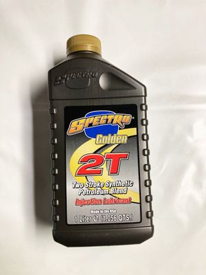 Spectro Golden Two Stroke Injector Oil. Works with all two stroke engines with oil injection.