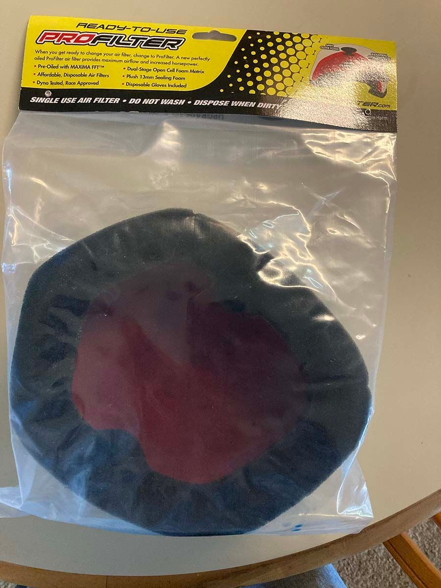 Pre-Oiled, ready to use air filter disposable. Fits 2026-27 TSE250/300
