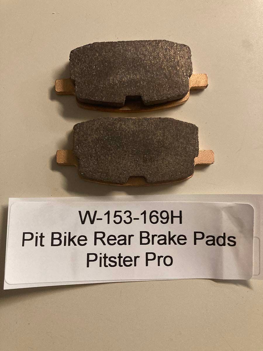 Front brake pads for Pitster/GPX pit bikes with twin piston calipers.