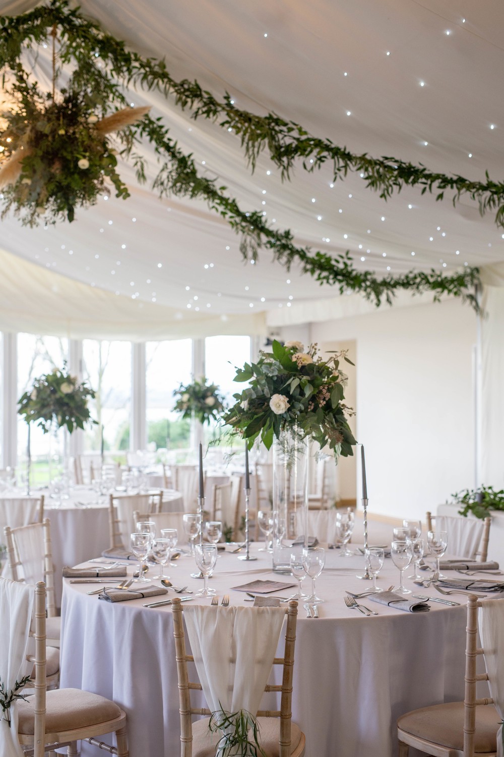 Foliage ceiling garlands