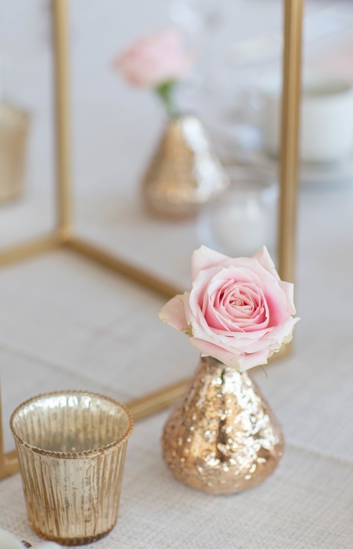 Gold bud vases