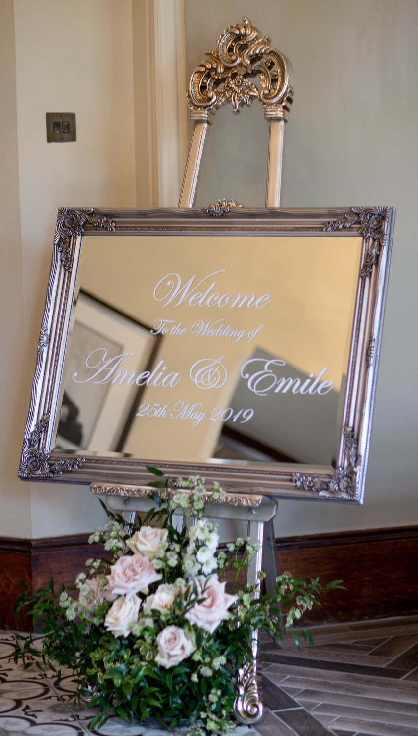 Personalised Welcome Sign And Antique Style Easel