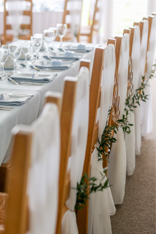 White fabric chair decor